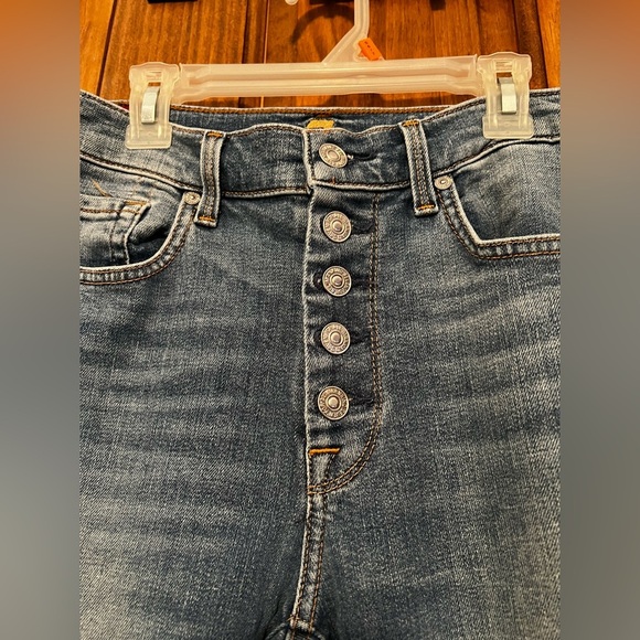 7 For All Mankind High Rise Ankle Skinny Jeans Size 27 - Picture 5 of 9